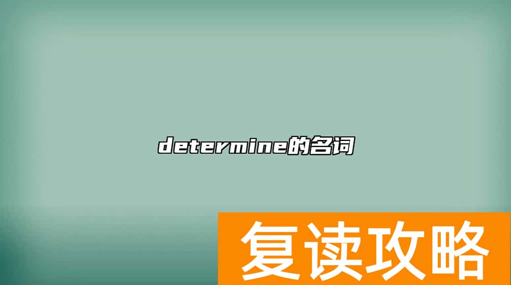 determine的名词